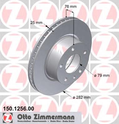 Передние тормозные диски 150125600 Zimmermann