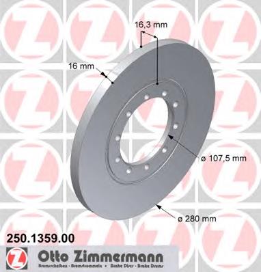 Задний тормозной диск Zimmermann 250135900 цена, от 32.56 USD