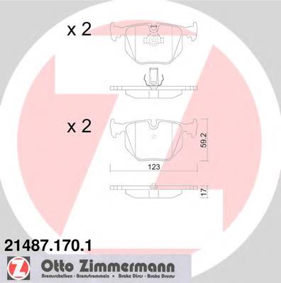 Колодки дисковые  Zimmermann 214871701 цена, от 30.84 USD