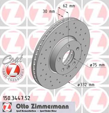 150344752 Zimmermann disco do freio dianteiro