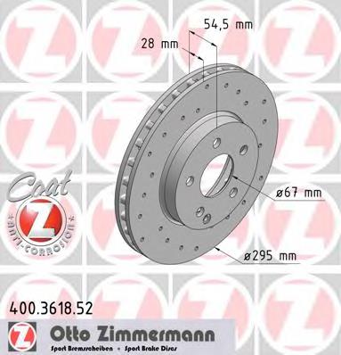 Тормоз дисковый передний Zimmermann 400361852 цена, от 104.86 USD