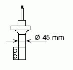 Amortecedor traseiro esquerdo para Nissan Sunny (N14)