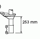 543023M410 Nissan amortecedor dianteiro direito