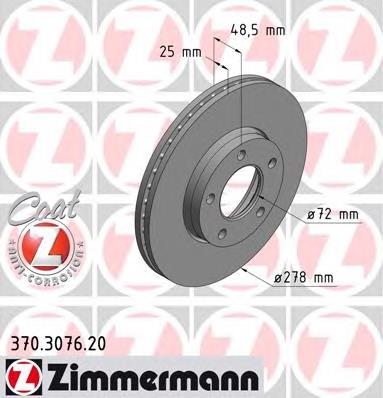 370307620 Zimmermann disco do freio dianteiro