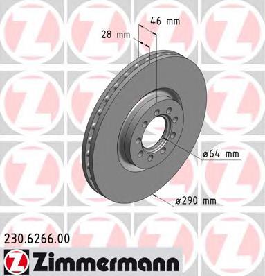 230626600 Zimmermann диск тормозной передний