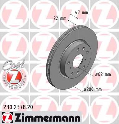 230237820 Zimmermann disco do freio dianteiro