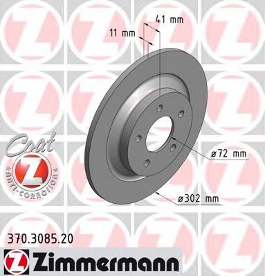 Задний тормозной диск Zimmermann 370308520 цена, от 31.92 USD