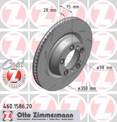 298615601C Porsche disco do freio traseiro