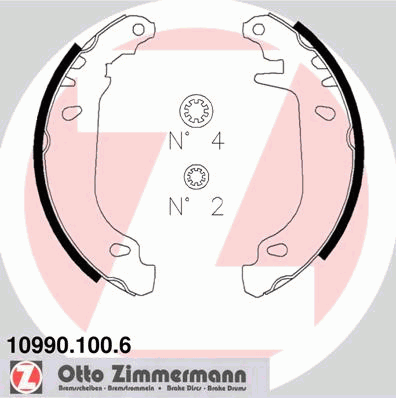 109901006 Zimmermann sapatas do freio traseiras de tambor