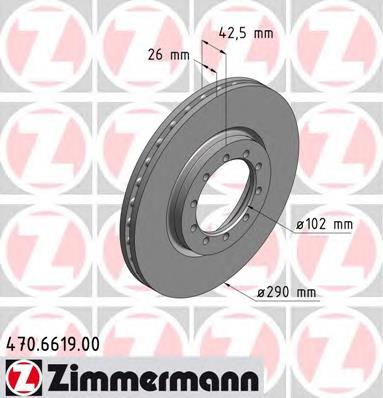 470661900 Zimmermann диск тормозной передний