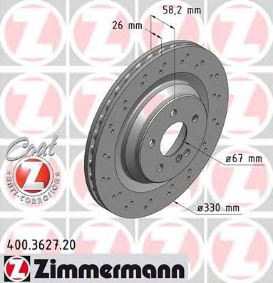 400362720 Zimmermann Дисковый тормоз
