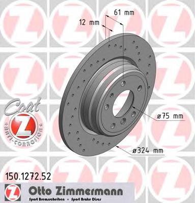 150127252 Zimmermann disco do freio traseiro