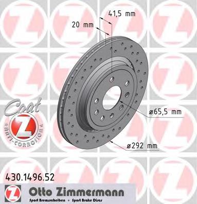 430149652 Zimmermann disco do freio traseiro
