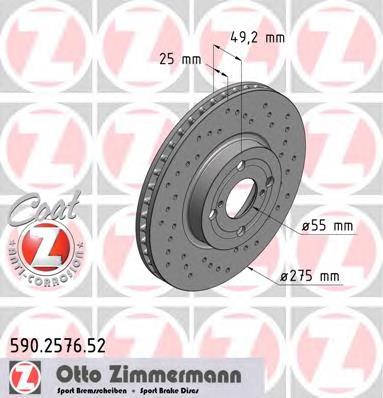 Тормоз дисковый передний Zimmermann 590257652 цена, от 43.37 USD