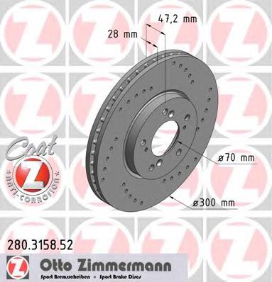 Купить 280315852 Zimmermann Ротор тормозной