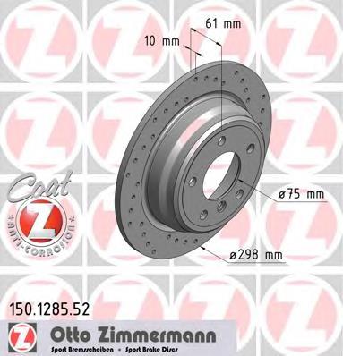 150128552 Zimmermann disco do freio traseiro