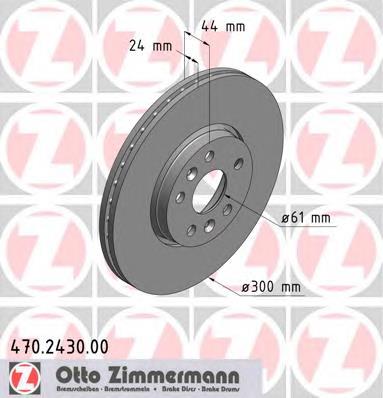 Передние тормозные диски 470243000 Zimmermann