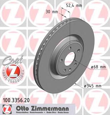 100335620 Zimmermann disco do freio dianteiro