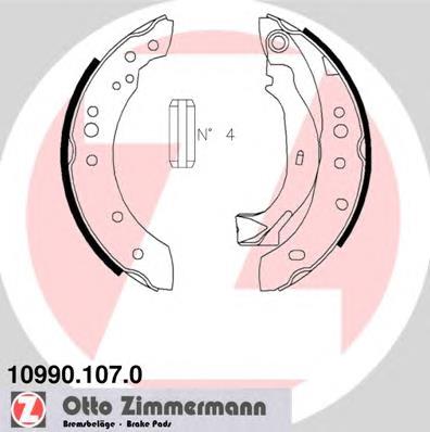 10990.107.0 Zimmermann sapatas do freio traseiras de tambor