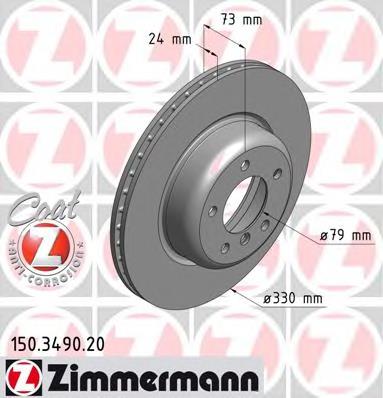 Передние тормозные диски 150349020 Zimmermann