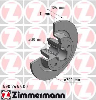 470244600 Zimmermann disco do freio traseiro