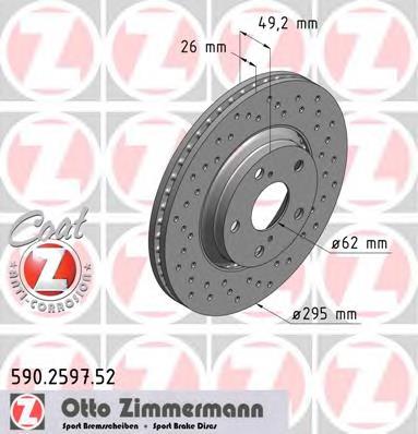 590259752 Zimmermann disco do freio dianteiro