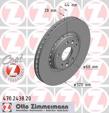 470243820 Zimmermann disco do freio dianteiro