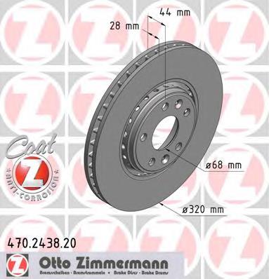 Тормоз дисковый передний Zimmermann 470243820 цена, от 71.28 USD