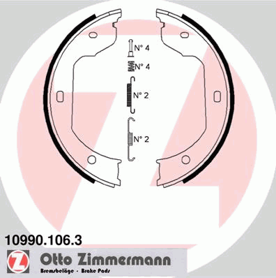 Колодки ручника 109901063 Zimmermann