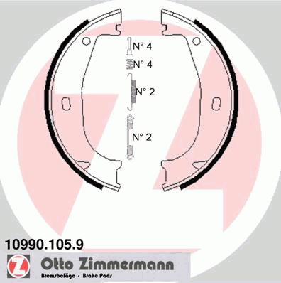 109901059 Zimmermann sapatas do freio de estacionamento