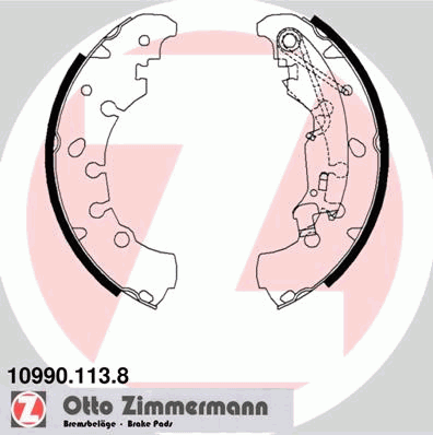 109901138 Zimmermann sapatas do freio traseiras de tambor