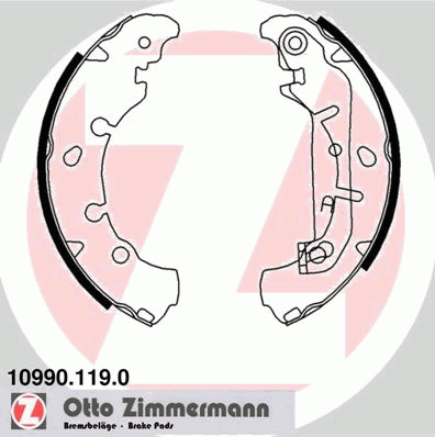 109901190 Zimmermann sapatas do freio traseiras de tambor