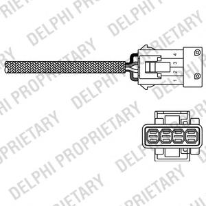 Sonda lambda, sensor de oxigênio depois de catalisador ES2024512B1 Delphi