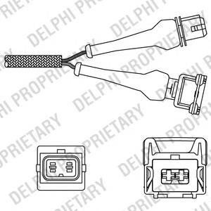 Sonda lambda, sensor de oxigênio ES2024012B1 Delphi