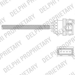 es11036-12b1 Delphi sonda lambda, sensor de oxigênio até o catalisador
