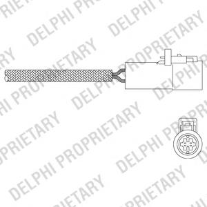 ES20349-12B1 Delphi sonda lambda, sensor de oxigênio até o catalisador