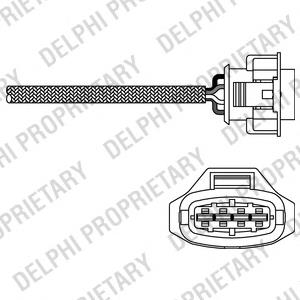 ES10790-12B1 Delphi sonda lambda, sensor de oxigênio até o catalisador