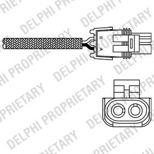 ES10989-12B1 Delphi sonda lambda, sensor de oxigênio