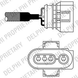 ES10403-12B1 Delphi sonda lambda, sensor de oxigênio