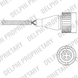 ES11057-12B1 Delphi sonda lambda, sensor de oxigênio