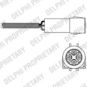 ES20261-12B1 Delphi sonda lambda, sensor de oxigênio até o catalisador