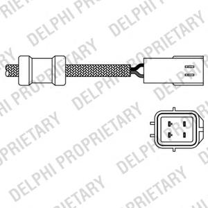 ES20037-12B1 Delphi sonda lambda, sensor de oxigênio até o catalisador