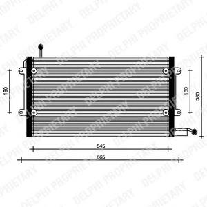 TSP0225072 Delphi radiador de aparelho de ar condicionado