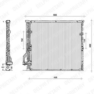 TSP0225014 Delphi radiador de aparelho de ar condicionado