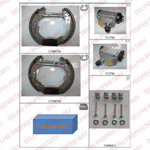 KP1105 Delphi Барабанные тормозные колодки