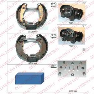 BSK202400 Open Parts sapatas do freio traseiras de tambor