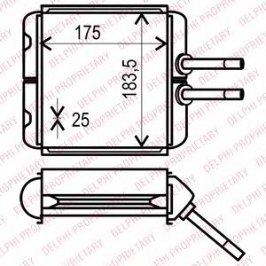 TSP0525532 Delphi radiador de forno (de aquecedor)