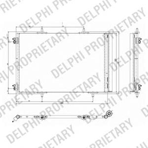 TSP0225642 Delphi radiador de aparelho de ar condicionado