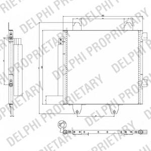 TSP0225643 Delphi radiador de aparelho de ar condicionado