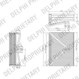 TSP0525178 Delphi vaporizador de aparelho de ar condicionado